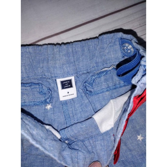 Janie and Jack girls blue star shorts size 3 - Picture 4 of 5